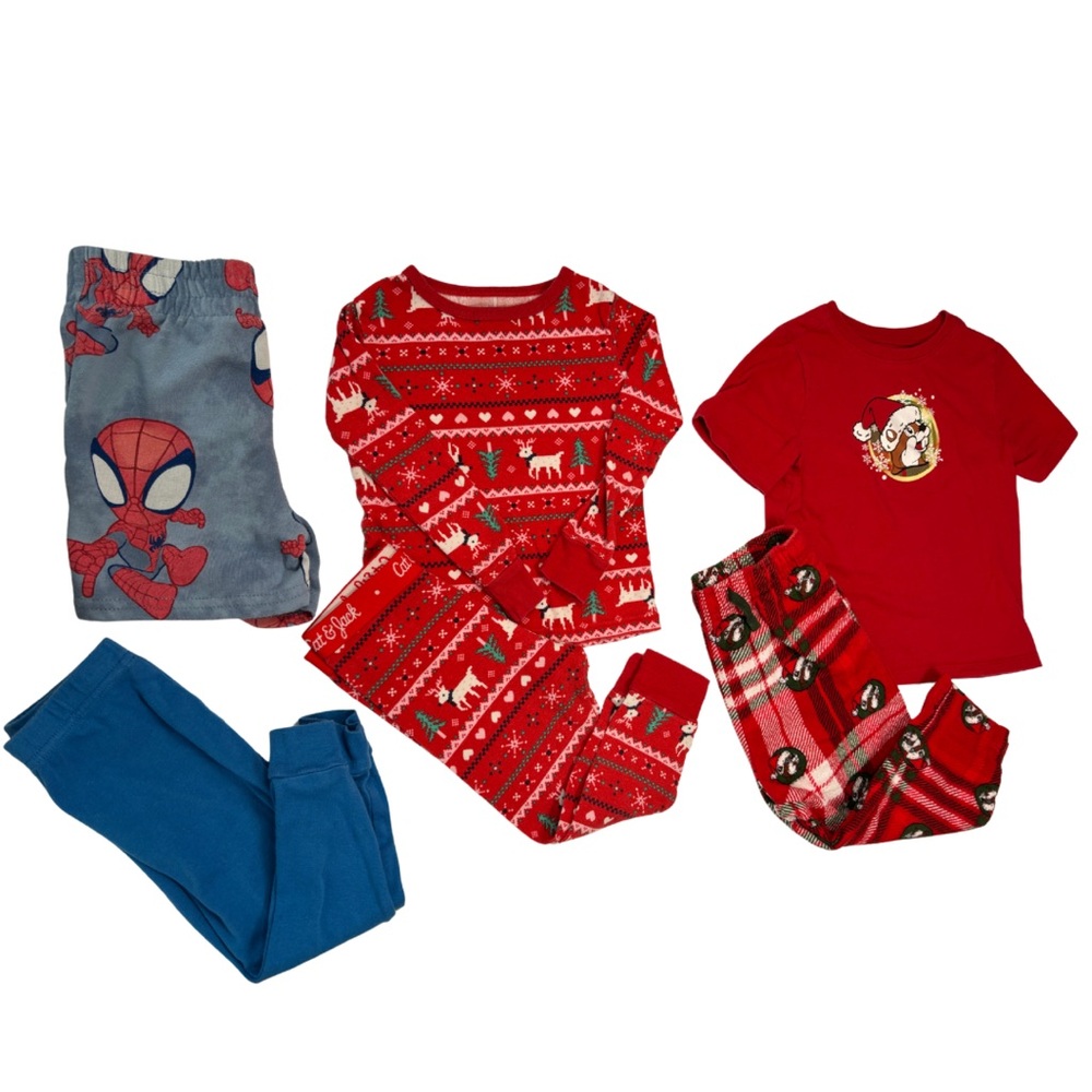 Boys 3T Pajama & Bottoms Bundle – 6 Pieces